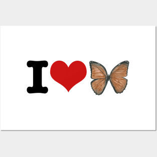 I Love Butterfly Posters and Art